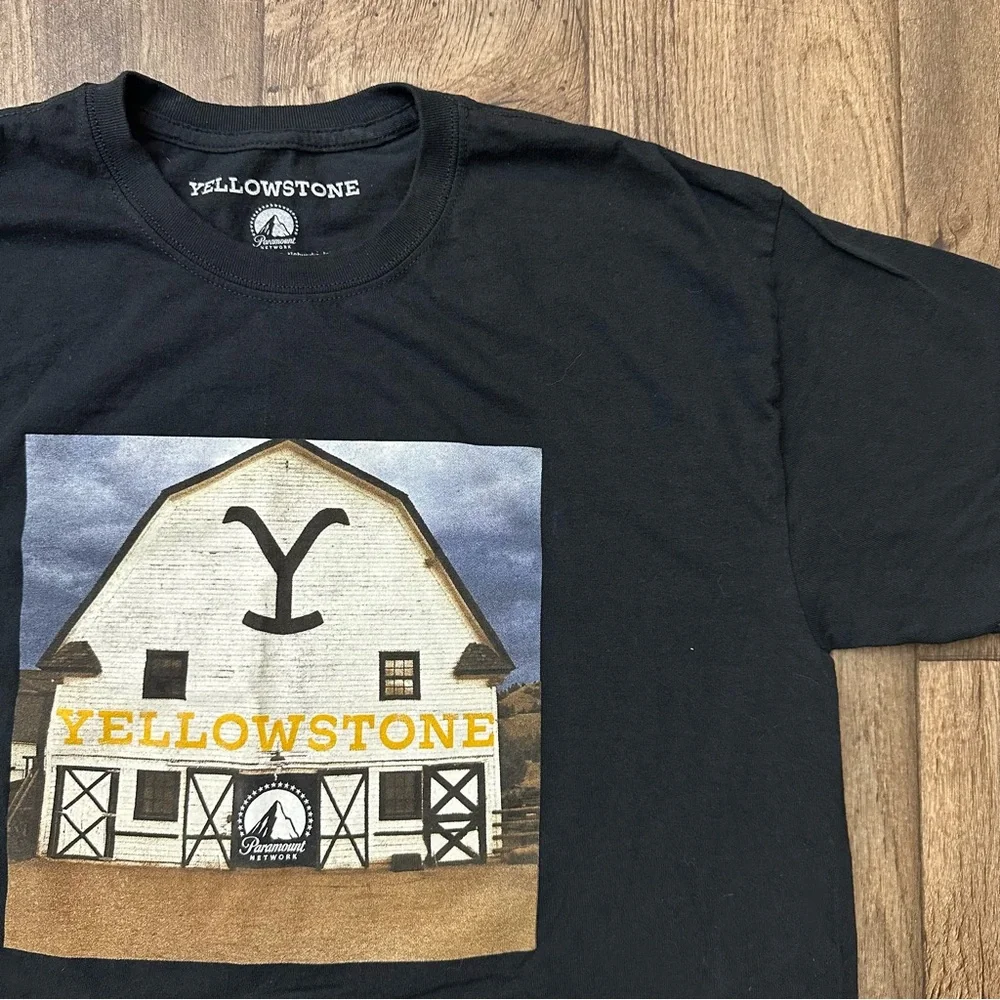 Yellowstone White Barn 100% Cotton T-Shirt Men’s Size L Black